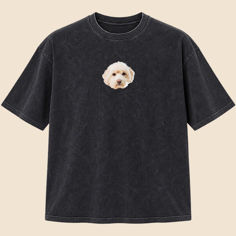 Remera Oversize Stonewashed estampada con mi mascota - Imagen 2
