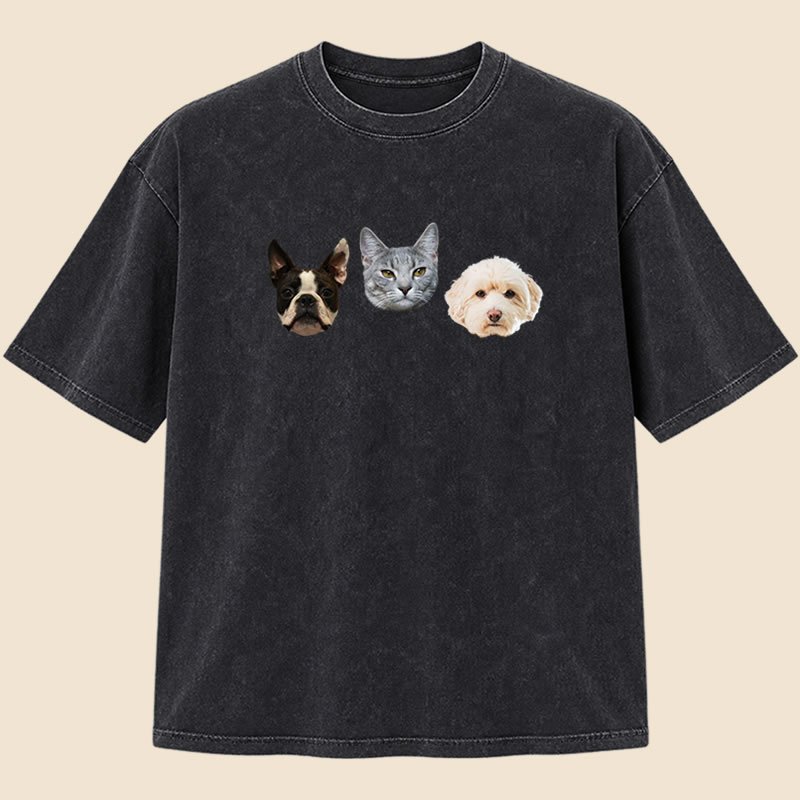 Remera Oversize Stonewashed estampada con mi mascota - Imagen 3