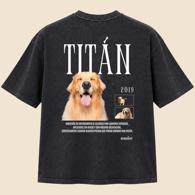 Remera Oversize Stonewashed estampada con mi mascota - Imagen 4