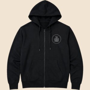 Campera felpa estampado logo empresa
