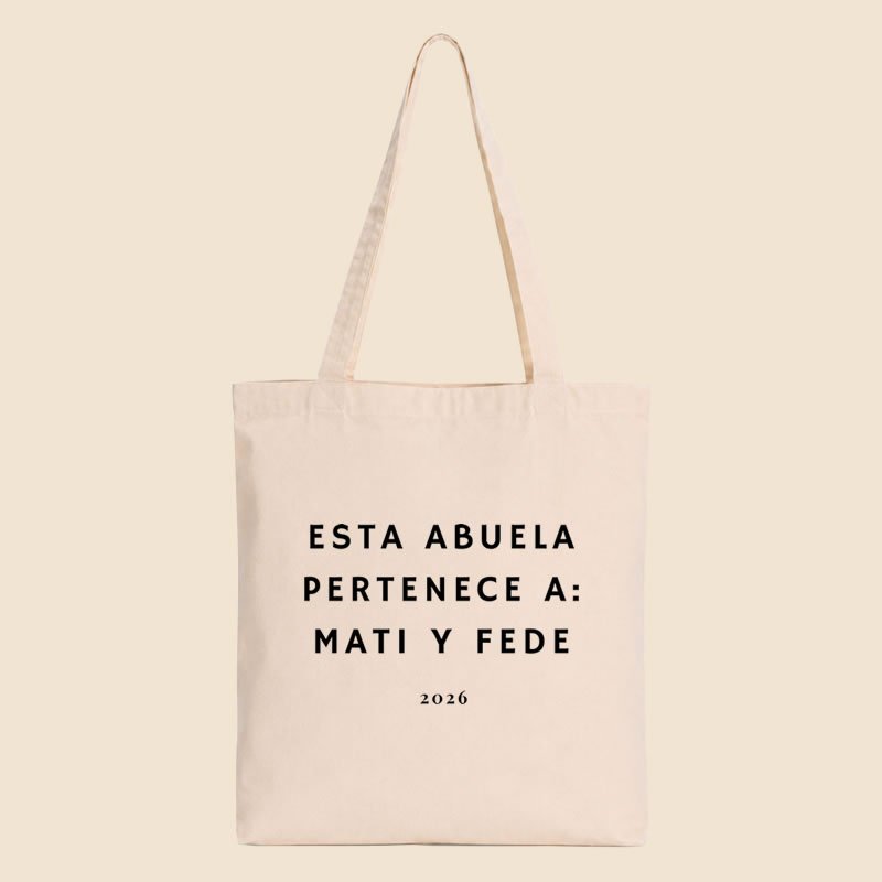 Tote bag estampado día del abuelo - abuela - Imagen 5