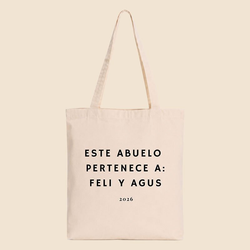 Tote bag estampado día del abuelo - abuela - Imagen 6