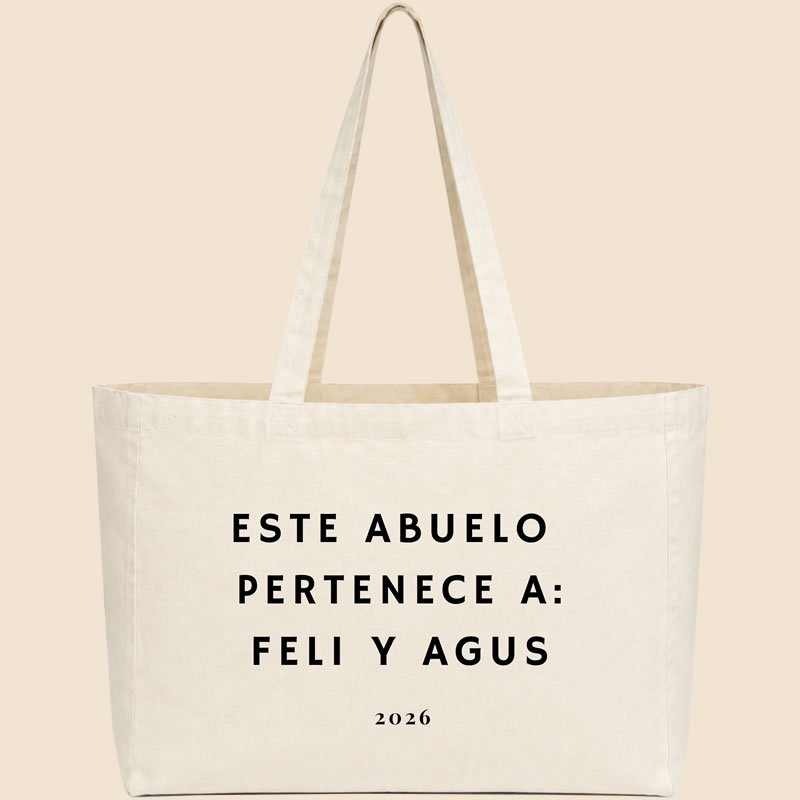 Tote bag estampado día del abuelo - abuela - Imagen 3